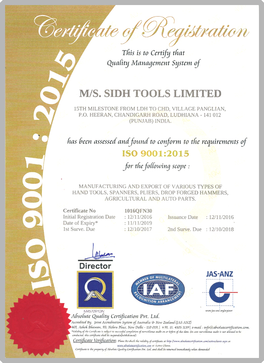 AN ISO 9001 : 2015 CERTIFIED COMPANY